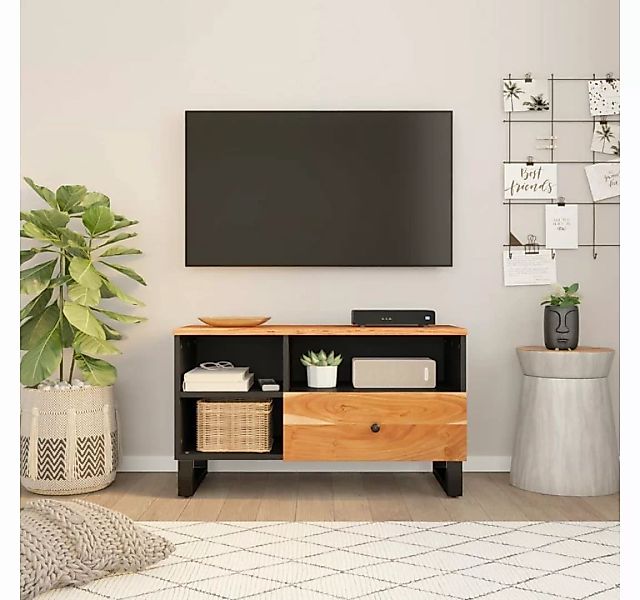 furnicato TV-Schrank 80x33x46 cm Massivholz Akazie und Holzwerkstoff günstig online kaufen