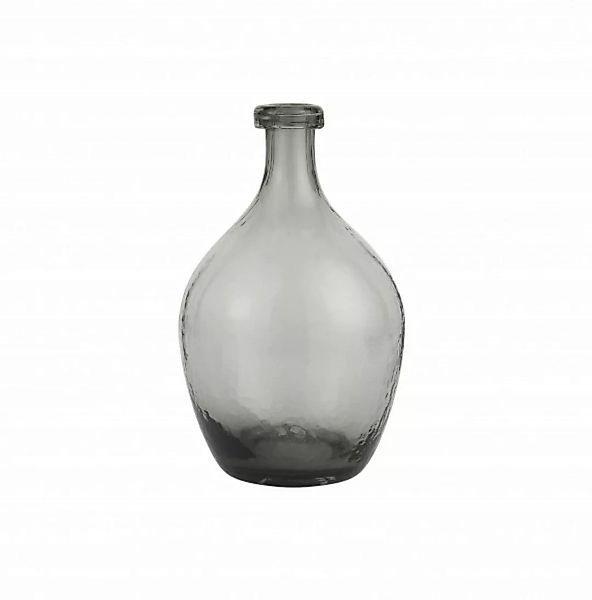 Bauchige Glasvase grau mundgeblasen Höhe 28 cm, Ø 17 cm günstig online kaufen