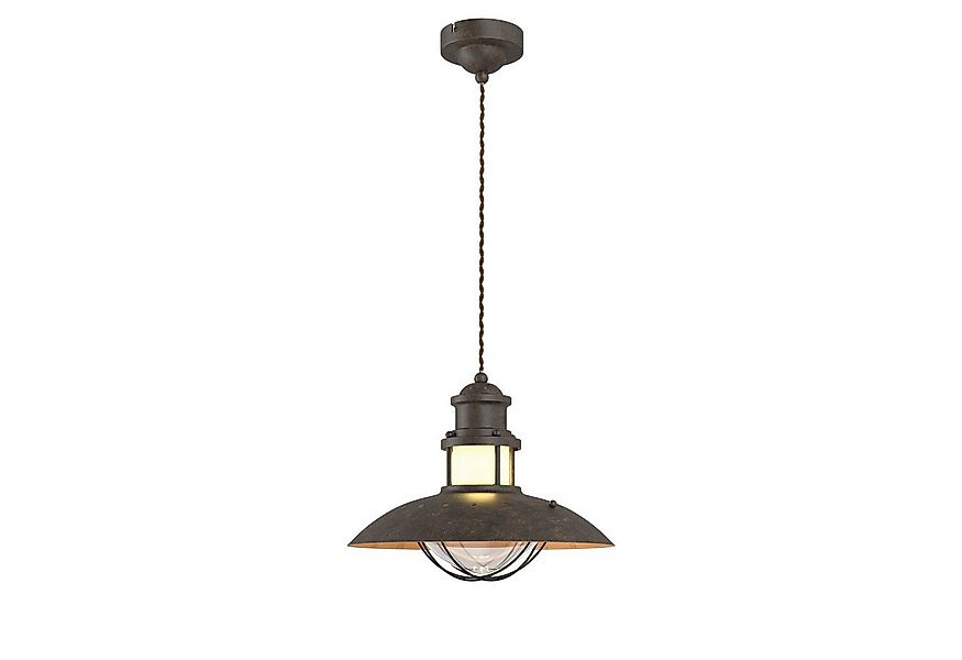 Lindby Hängeleuchte Louisanne, Metall, Braun IP20, 1 x 15 W LED günstig online kaufen