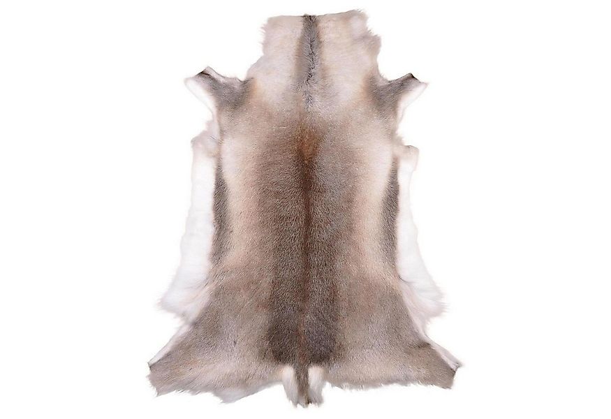 Livorio Fellteppich Rentierfell, hell-dunkel, Größe XL, Länge: 140-145 cm, günstig online kaufen