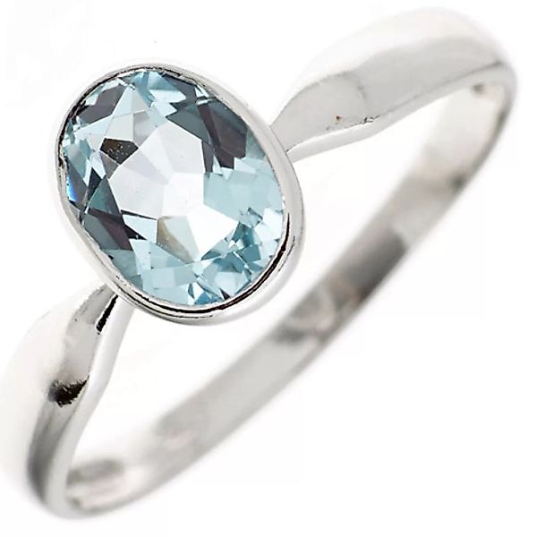 SIGO Damen Ring 925 Sterling Silber 1 Blautopas hellblau blau Silberring günstig online kaufen