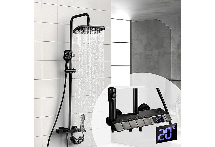 XERSEK Duschsystem Regendusche set Überkopfbrauseset Brauseset mit Armatur, günstig online kaufen