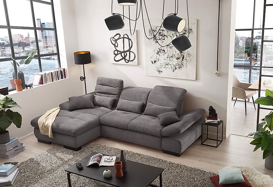 set one by Musterring Ecksofa »SO4100 V«, mit verstellbaren Kopfteilen, wah günstig online kaufen