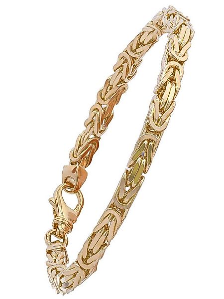 HOPLO Goldarmband Goldarmband Königskette Breite 5,0 mm 21 cm massiv 585-14 günstig online kaufen