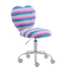 CHAIRUS Stuhl höhenverstellbarer Kinderdrehstuhl aus Kunstfell günstig online kaufen