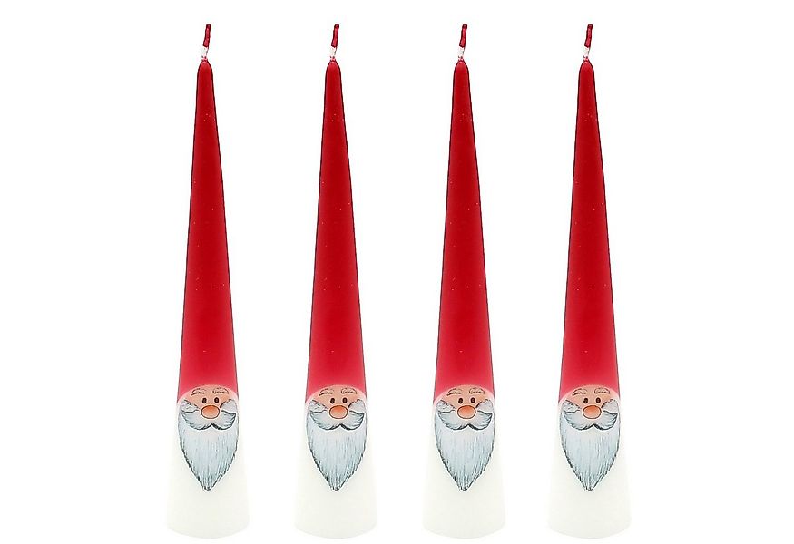 Dekohelden24 Adventskerze 1 Packung mit 4 Adventskerzen in weiß - rot, als günstig online kaufen