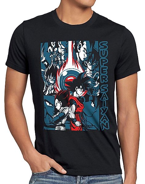 Print-Shirt Herren T-Shirt Goku Vegeta Super günstig online kaufen