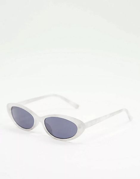 Jeepers Peepers – Sonnenbrille in Weiß mit Marmoreffekt günstig online kaufen