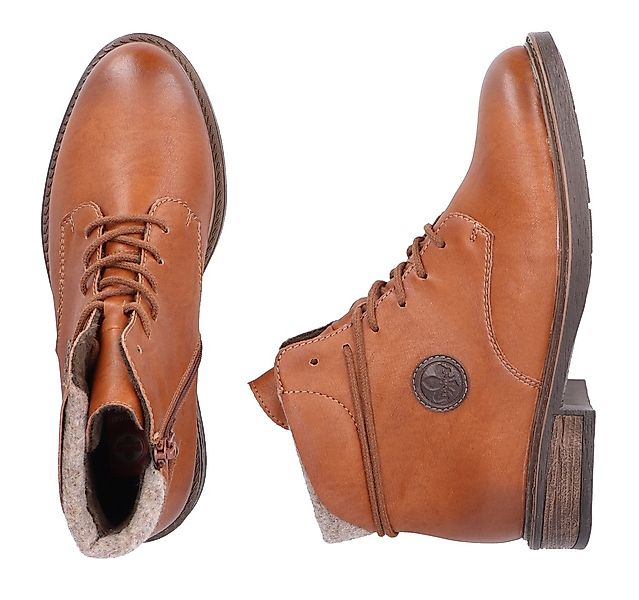 Rieker Schnürstiefelette, Boots, Blockabsatz, mit schaftumspielender günstig online kaufen