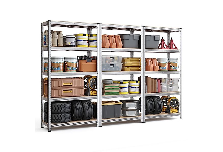 SONGMICS Schwerlastregal, Kellerregal, Lagerregal, 30 x 225 x 150 cm, Regal günstig online kaufen