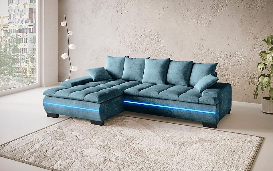 Mr. Couch Ecksofa »Haiti II, L-Form«, RGB-LED Beleuchtung, wahlweise mit Ka günstig online kaufen