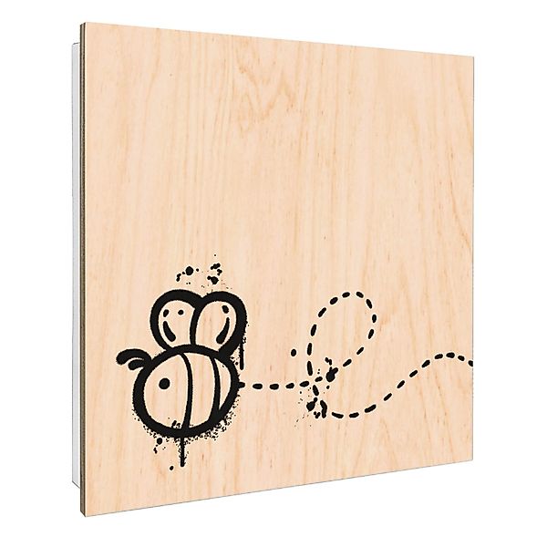 Banjado Großer Schlüsselbox Holz 30x30cm Weiß Scharnier Rechts 50 Haken Sch günstig online kaufen