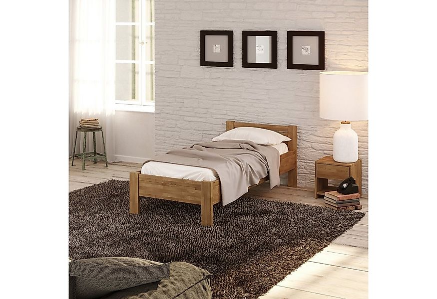 Krok Wood Massivholzbett Seniorenbett SiSi aus Massivholz Eiche in Komforth günstig online kaufen