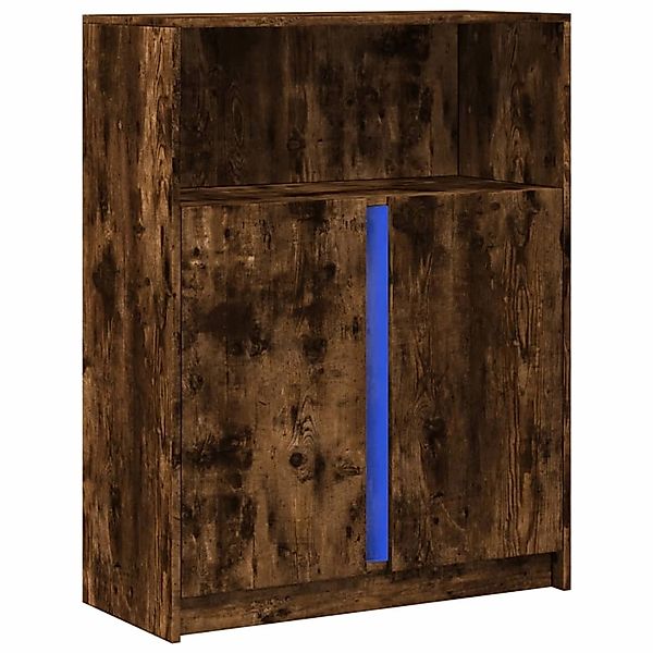 vidaXL LED-Sideboard Räuchereiche 77x34x100 cm Holzwerkstoff 852149 günstig online kaufen