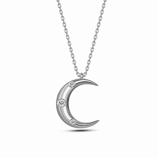 dKeniz Kettenanhänger "925/- Sterling Silber Mond Silberkette" günstig online kaufen
