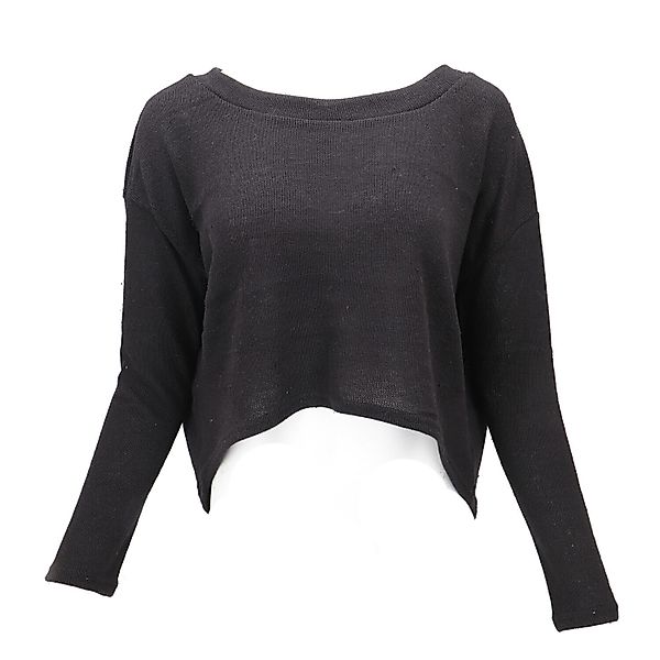 Guru-Shop Longsleeve Kurzer Pullover, Boho Feinstrick günstig online kaufen