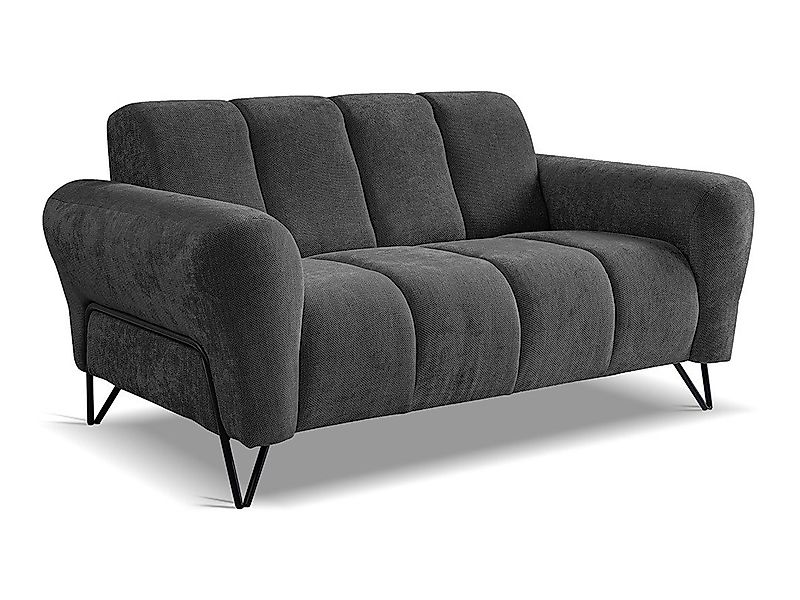 Beautysofa Sofa mit Metallbeine in schwarzer VOLARE, 2-Sitzer, viele Farbva günstig online kaufen