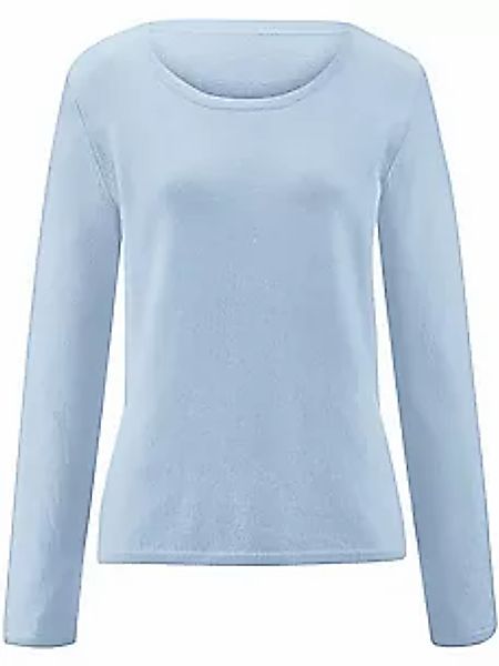 Rundhals-Pullover aus 100% Premium-Kaschmir Peter Hahn Cashmere blau günstig online kaufen