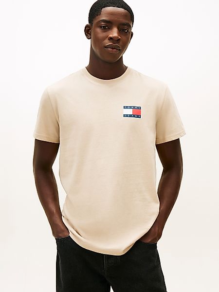 Tommy Jeans T-Shirt "TJM SLIM FIT ESSENTIAL FLAG" Mit Rundhalsausschnitt günstig online kaufen