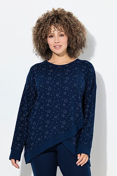 Ulla Popken Sweatjacke Loungewear-Shirt Sterne Oversized günstig online kaufen