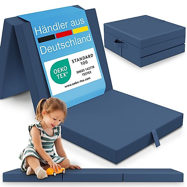 ELONEO Klappmatratze, 65x195x9 cm, blau günstig online kaufen