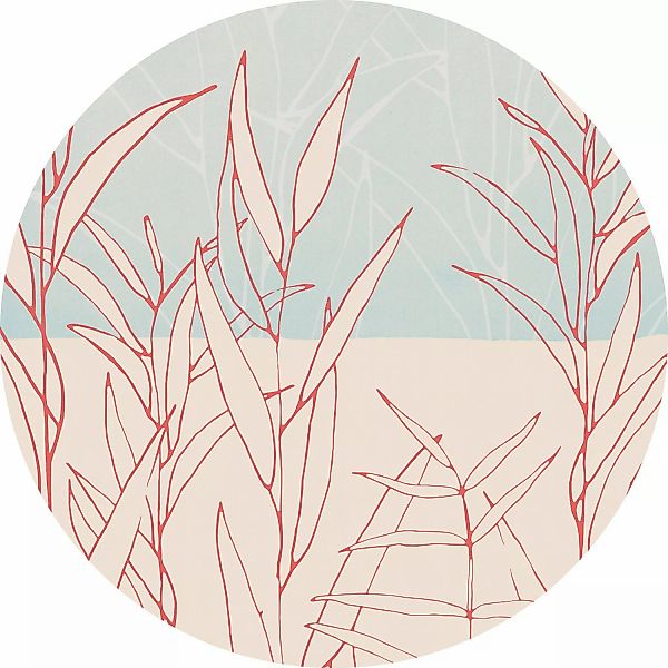 Komar Vliesfototapete Dot Grassland selbstklebend Ø 125 cm günstig online kaufen