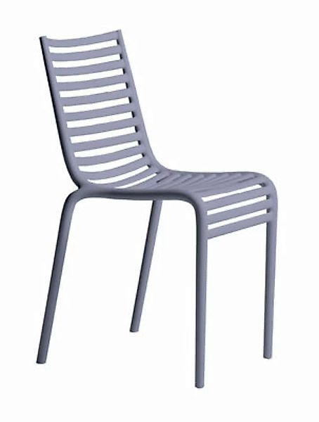Stapelbarer Stuhl PIP-e plastikmaterial blau / Kunststoff - Driade - Blau günstig online kaufen