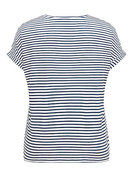 ONLY CARMAKOMA Kurzarmshirt "CARMOSTER STRIPE S/S O-NECK TOP JRS" günstig online kaufen