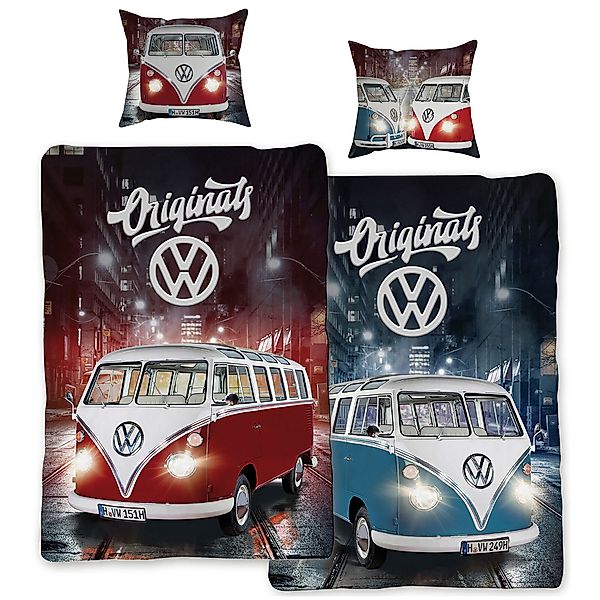 BERONAGE Kinderbettwäsche VW Volkswagen Bulli Bettwäsche günstig online kaufen