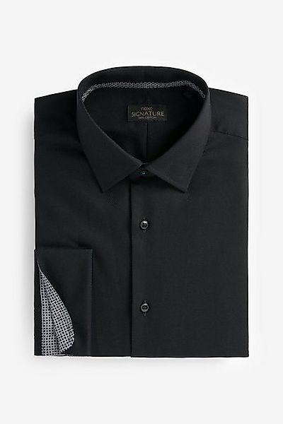 Next Langarmhemd Signature Hochwertiges Langarmhemd - Slim Fit (1-tlg) günstig online kaufen