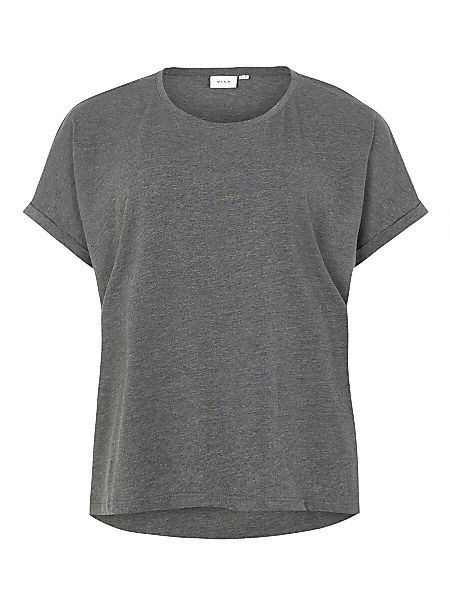 VILA Curve – Basic- T-shirt Damen Grau günstig online kaufen