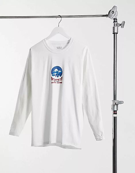 Daisy Street – Lässiges T-Shirt mit Aspen-Print-Weiß günstig online kaufen