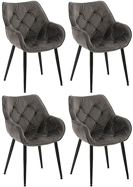 CLP Esszimmerstuhl Tanna Samt (4er Set), günstig online kaufen