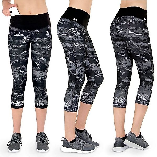 Formbelt Laufhose Damen 3/4 Capri Leggings mit Handytasche, hoher Bund & Qu günstig online kaufen