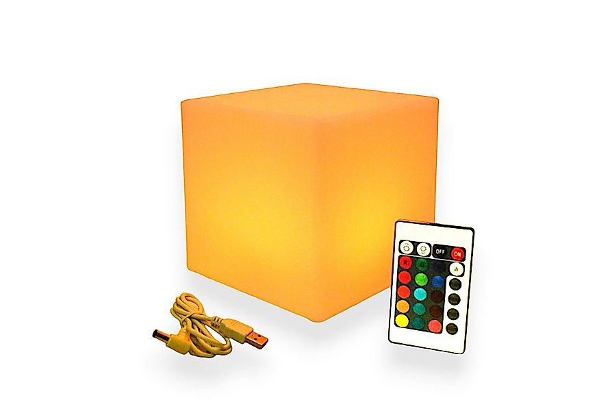 Arnusa LED Außen-Tischleuchte kabellose Würfel Leuchte RGB Tischlampe Akku günstig online kaufen