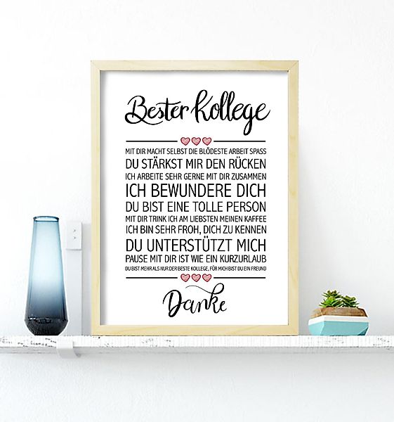 Close Up Kunstdruck Bester Kollege gerahmter günstig online kaufen