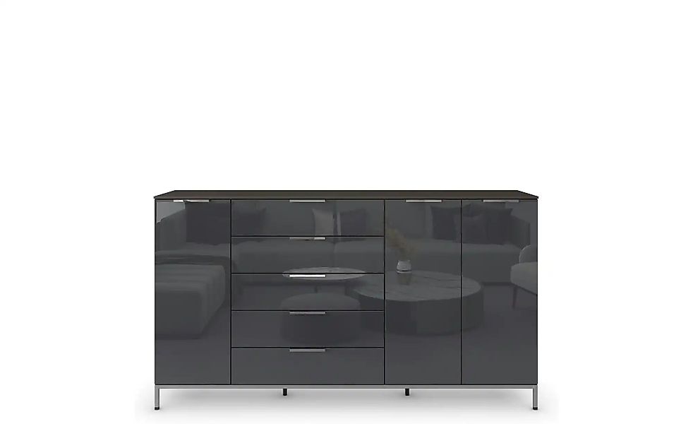 Highboard  Frome ¦ schwarz ¦ Maße (cm): B: 199 H: 111 Kommoden & Sideboards günstig online kaufen
