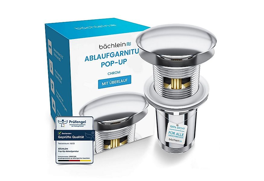 Bächlein Ablaufgarnitur Waschbeckenabfluss Pop Up (Waschbeckenstöpsel mit Ü günstig online kaufen