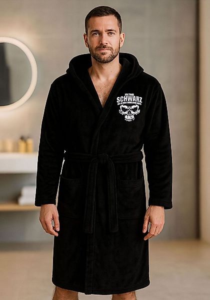 deinshirt Bademantel Ich trage Schwarz bis was dunkleres gibt, lange Länge, günstig online kaufen