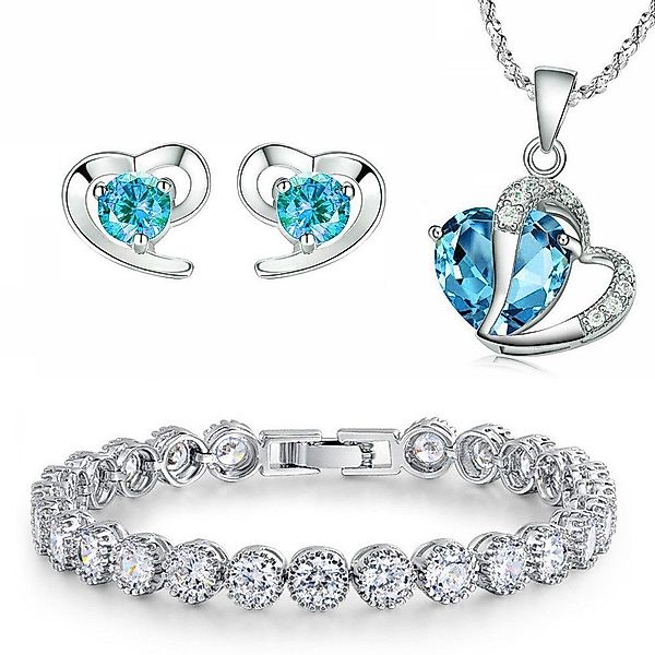 Kim Johanson Schmuckset Herz Blau (Set, günstig online kaufen