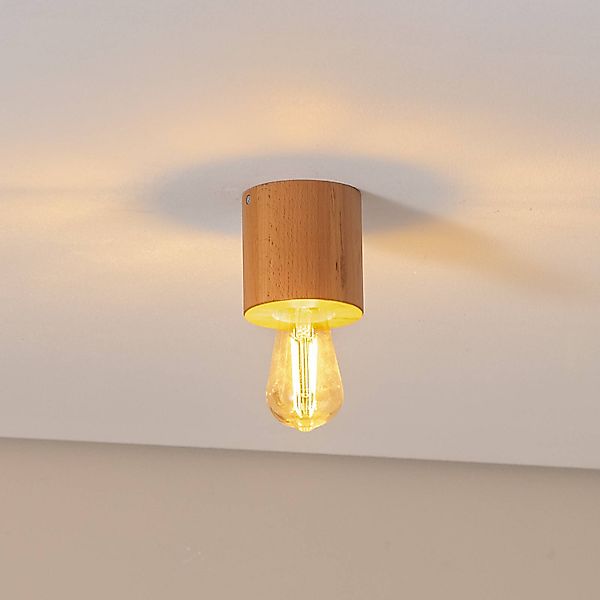 Envostar Peach Puff Deckenlampe, Zylinder aus Holz günstig online kaufen