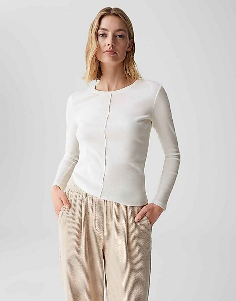 OPUS Langarmshirt SADALIE Slim aus BCI Cotton Mix schmale Passform, weicher günstig online kaufen