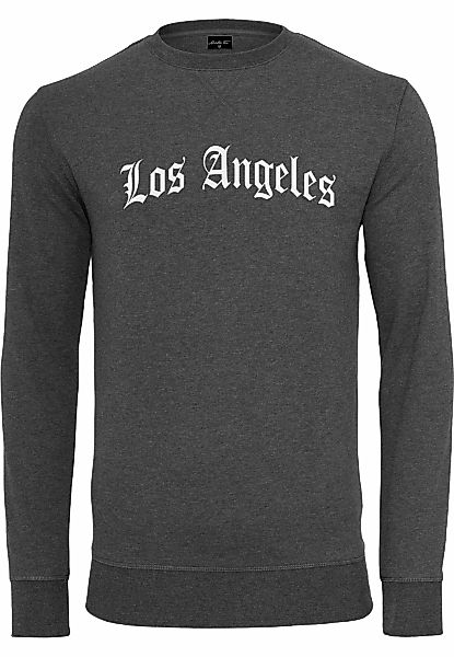MisterTee Rundhalspullover "MisterTee Herren Los Angeles Wording Crewneck", günstig online kaufen