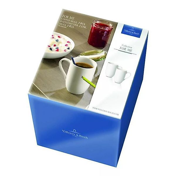 Villeroy & Boch For Me Kaffeebecher 2er Set Kaffeebecher weiß günstig online kaufen