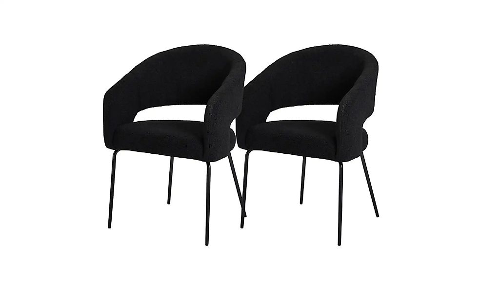 Furnhouse Esszimmerstuhl 2er-Set  Natalie ¦ schwarz ¦ Maße (cm): B: 57 H: 8 günstig online kaufen