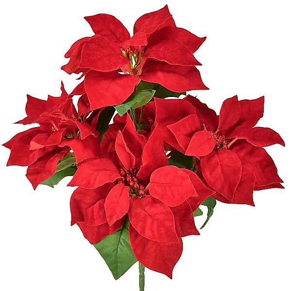 Winterliche Kunstpflanze Weihnachtsstern Rot Künstlich 5 günstig online kaufen