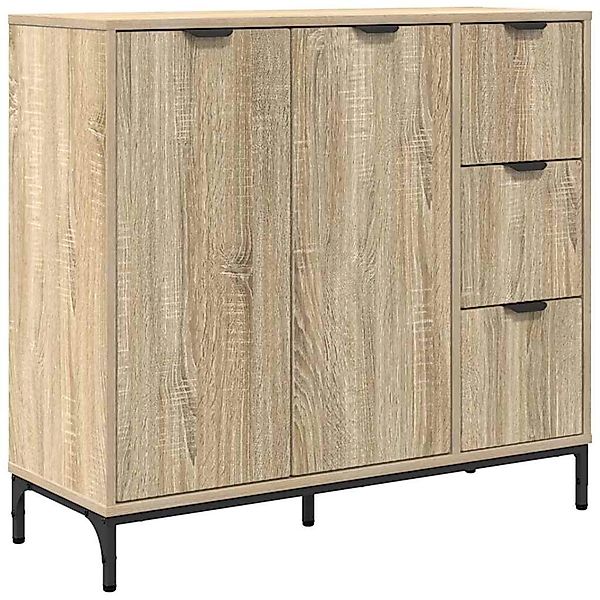 vidaXL Sideboard Sonoma-Eiche 89,5 x 33 x 82 cm Holzwerkstoff 883456 günstig online kaufen