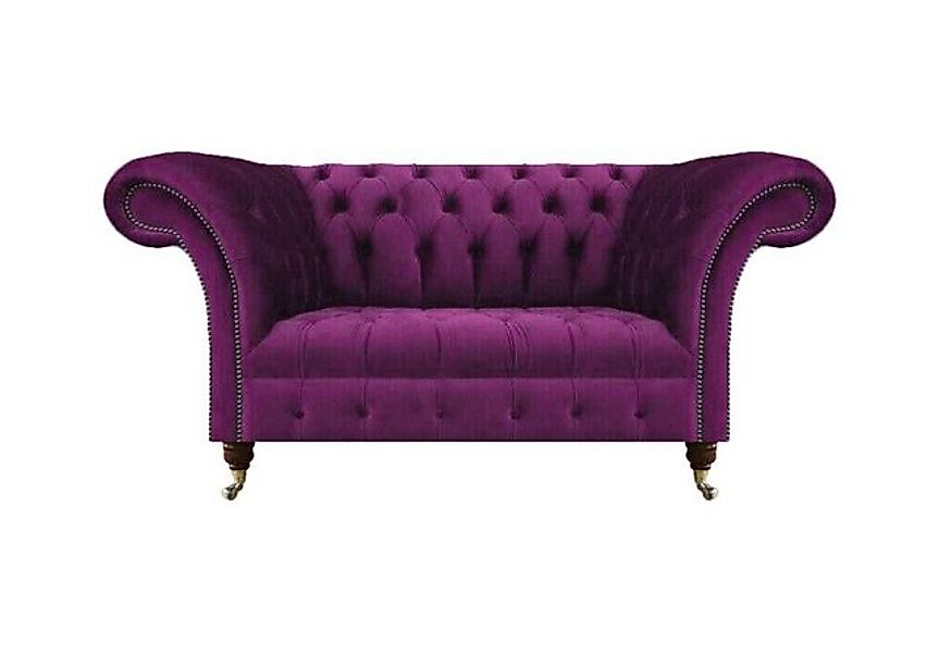 JVmoebel Chesterfield-Sofa Luxus Sofa Couch Zweisitzer Chesterfield Lila Mö günstig online kaufen