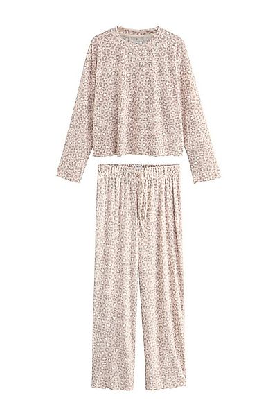 Next Pyjama Strukturierter Schlafanzug mit langen Ärmeln (2 tlg) günstig online kaufen