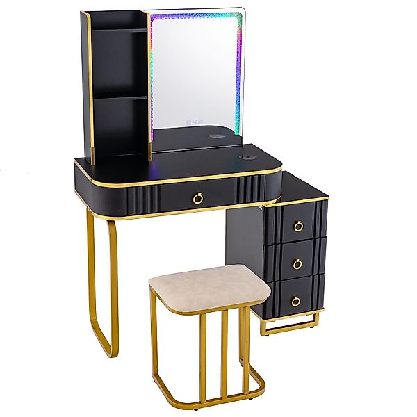 COSTWAY Schminktisch, mit 14 dimmbaren LED-Leuchten, günstig online kaufen